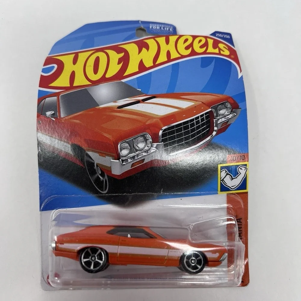 2022 Hot Wheels #250 Muscle Mania 10/10 '72 FORD GRAN TORINO SPORT Orange w/MC5s
